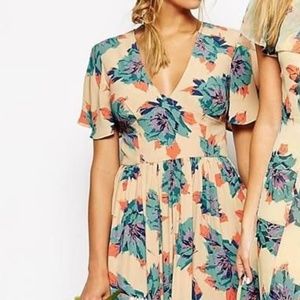 Asos flutter sleeve dress